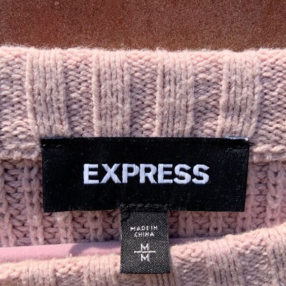 Pink Stripe Sweater - Small Stain Inside - Picture 3 of 4